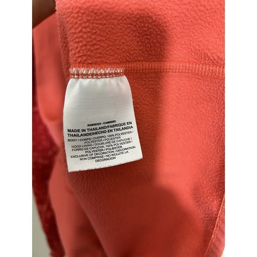 Nike Dri-Fit Hoodie Sweatshirt Women's Thumb Hole Cuffs Graphic Print Red Large